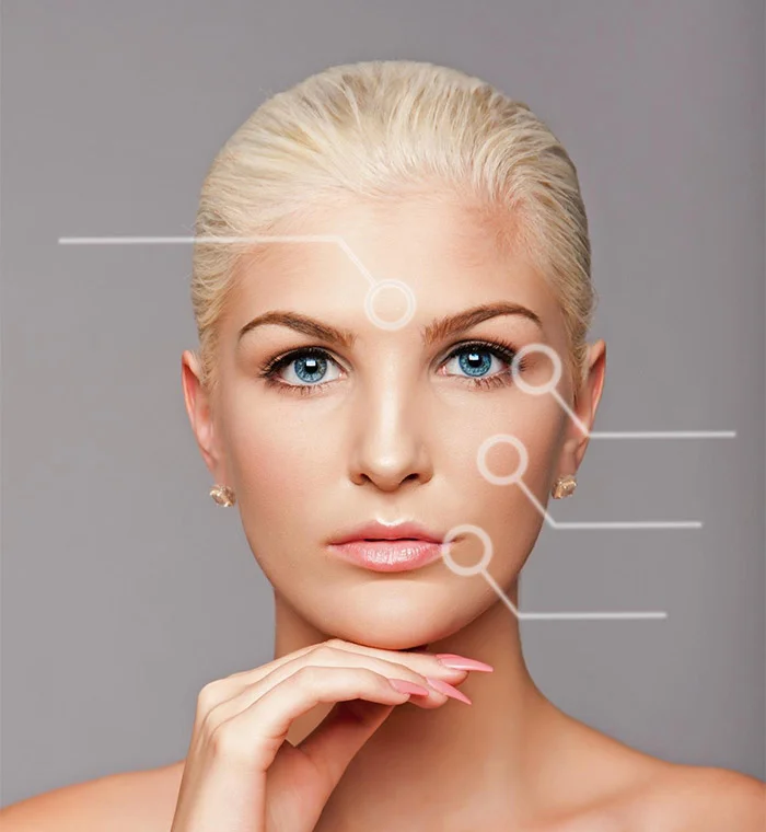 Medycyna estetyczna twarz kobiety Botox w Płocku